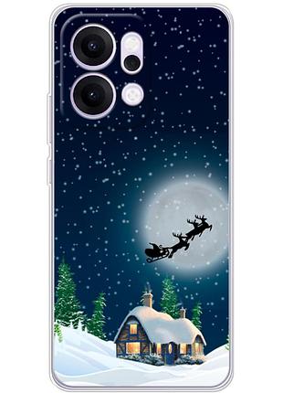 Чехол силиконовый с картинкой на oppo reno 14 pro (новогодний)