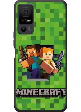 Чохол силіконовий з картинкою на tcl 40 nxtpaper 5g (майнкрафт, minecraft)