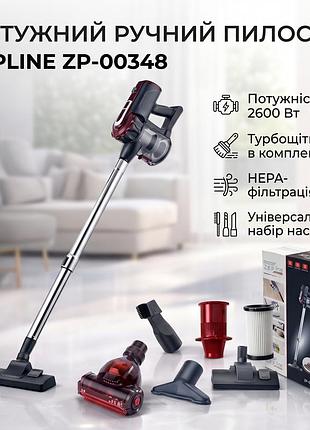 Портативный ручной пылесос zepline zp-00348 2600 вт с турбощеткой красный для сухой уборки