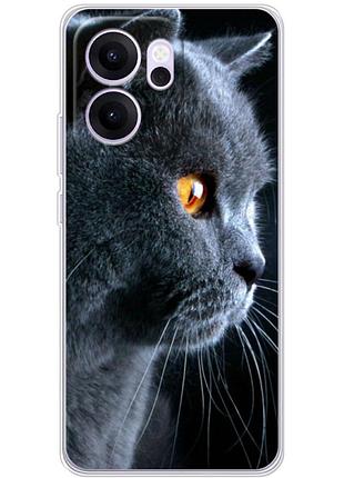 Чехол силиконовый с картинкой на oppo reno 14 f (британский кот)