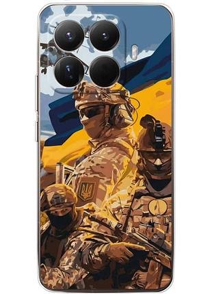 Чехол силиконовый с картинкой на xiaomi 15t pro (патриотический, воины всу)