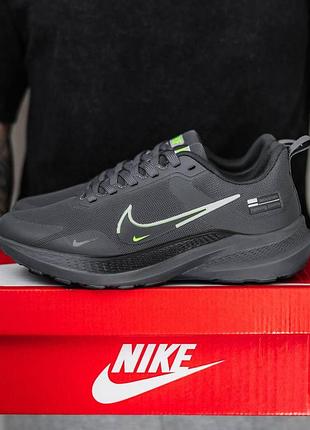 Чоловічі кросівки nike running zoomx black дихаючі текстильні кросівки для бігу та міста чорні