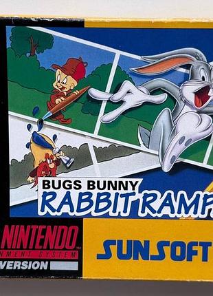 Bugs bunny rabbit rampage, б/у, английская версия - картридж для nintendo snes