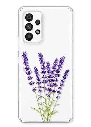 Прозрачный чехол на samsung galaxy a23 4g лаванда (принт 28)