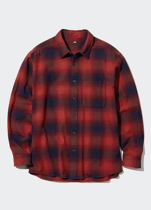 Uniqlo фланелева сорочка рубашка