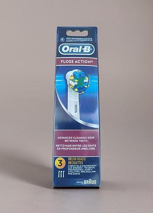 3шт насадки для электро щетки орал би браун насадка oral b oral-b floss action