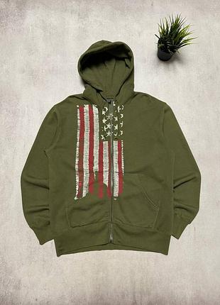 Зіп худі чоловіче polo ralph lauren usa flag оригінал vintage 90s