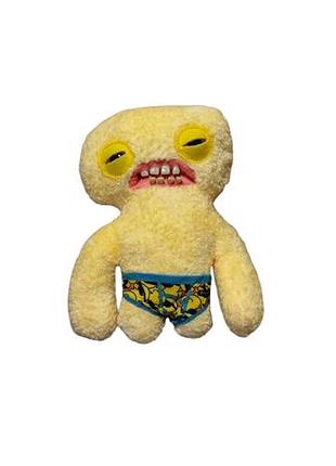Плюшевый монстр fuggler funny ugly monster в трусах, желтый, игрушка фаглер 23 см