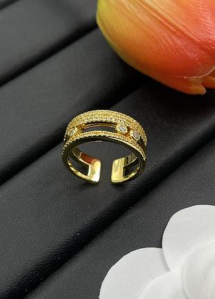 Кольцо messika move joaillerie gold adjustable люкс качество