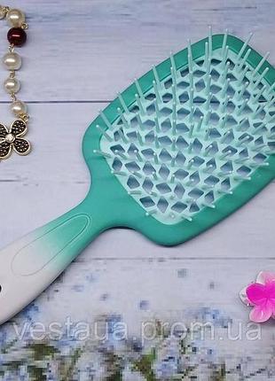 Щетка для волос superbrush rlus (hellow comb) в коробке. оригинальное качество, продувная щетка.