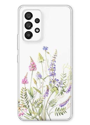 Прозрачный чехол на samsung galaxy a23 4g цветочная идиллия (принт 382)