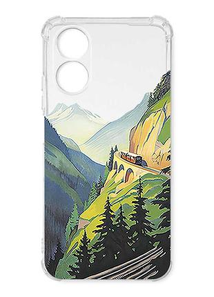 Чохол із потовщеними кутами на oppo a17 пейзаж. гори (принт 87)