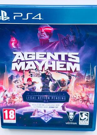 Agents of mayhem retail edition, б/у, русские субтитры - диск для playstation 4