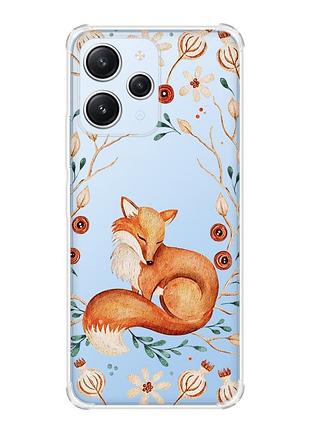 Чехол с утолщёнными углами на xiaomi redmi 12 лисичка (принт 420)