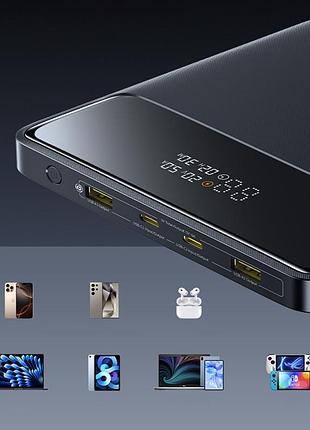 Павербанк для ноутбука baseus blade digital display 20000 mah pd 100 w black powerbank