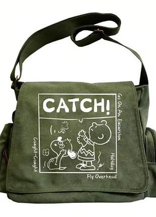 Сумка через плече дитяча з принтом snoopy catch