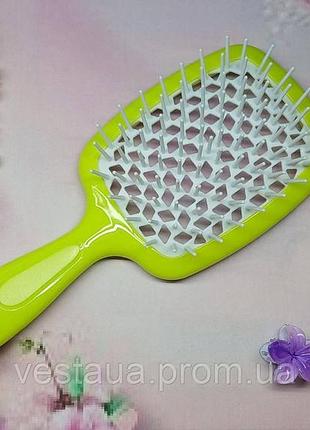 Щетка для волос superbrush rlus (hellow comb) в коробке. оригинальное качество, продувная щетка.