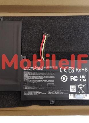 Акумулятор батарея asus vivobook tp501, tp501ua, tp501ub, tp501uq, c21n1518, 4840mah, 38wh