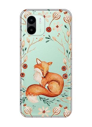 Прозорий чохол на xiaomi redmi a1 лисичка (принт 420)
