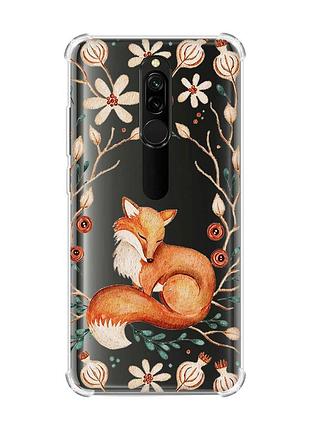 Чохол з потовщеними кутами на xiaomi redmi 8 лисичка (принт 420)