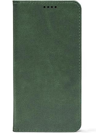 Шкіряний чохол книжка для телефону на blackview oscal c80 dark green (strong)