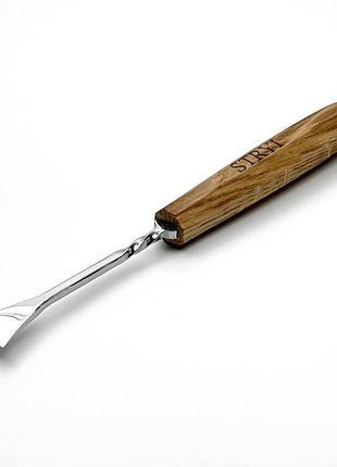 Кована плоска стамеска stryi maestro риб’ячий хвіст 20 мм для рельєфного різьблення по дереву
