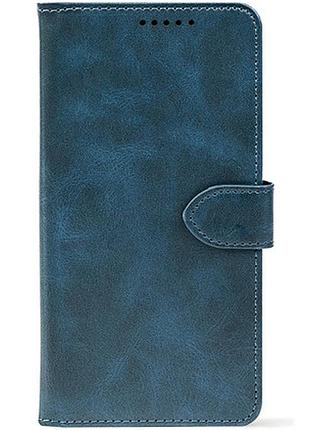 Шкіряний чохол книжка для телефону на motorola edge 60 fusion dark blue (front)