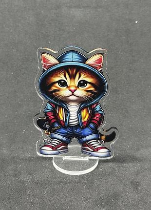 Акриловая коллекционная фигурка chibi котик 10 cм