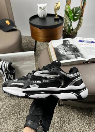 💎чоловічі кросівки lacoste l003 2k24 black silver white