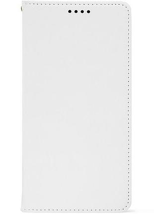 Кожаный чехол книжка для телефона на oppo reno 12 white (strong)