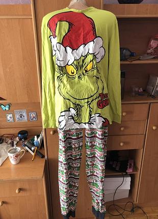 Пижама, комплект, костюм, 100% коттон, m. grinch.