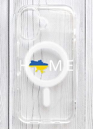 Магнитный чехол на iphone 17 с поддержкой magsafe дом украина (принт 73)