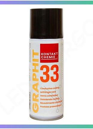 Струмопровідний лак kontakt chemie graphit 33 200 мл для електроніки антикорозійний лак
