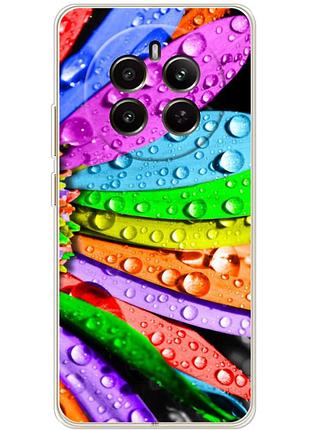 Чехол силиконовый с картинкой на realme 12 4g (цветные листья)
