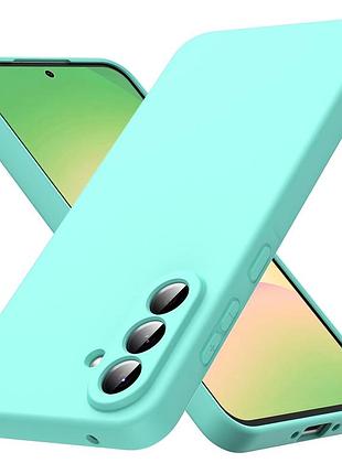 Чехол fiji full soft premium для samsung galaxy a35 5g (a356) противоударный бампер с микрофиброй mint