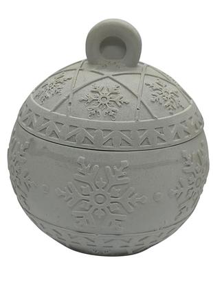 Подсвечник гипсовый , новогодняя игрушка.