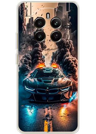 Чехол силиконовый с картинкой на realme 12 4g (машина bmw i8)