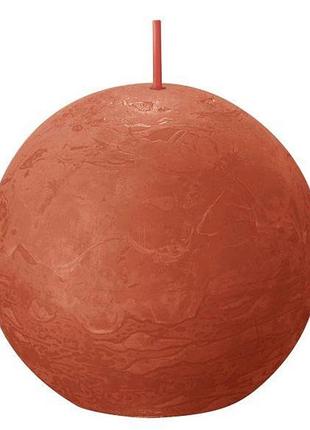 Свічка рустік куля bolsius 76мм earthy orange
