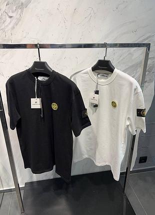 Футболка stone island , чорна футболка стон