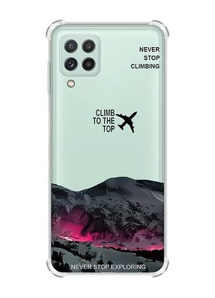 Чехол с утолщёнными углами на samsung galaxy a22 5g / a22s 5g поднимись на вершину (принт 419)