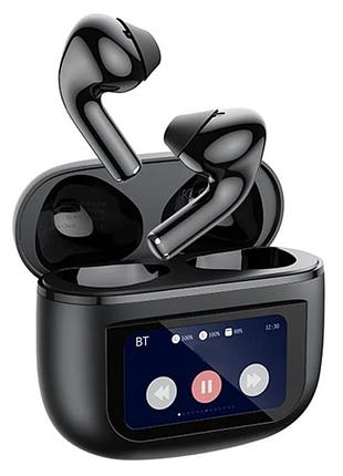 Навушники bluetooth бездротові remax w23n cozybuds anc з мікрофоном та сенсорним led-дисплеєм black