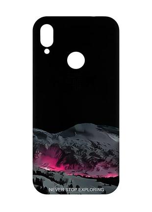 Матовый черный чехол на xiaomi redmi note 7/7 pro поднимись на вершину (принт 419)