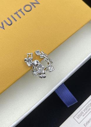 Кільце луї віттон monogram flowers crystal ring прозорі кристали люкс якість