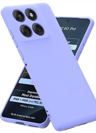 Чехол fiji full soft premium для motorola edge 60 pro противоударный бампер с микрофиброй violet