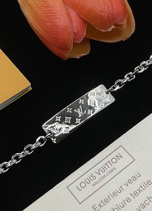 Браслет луи виттон monogram bar silver люкс качество