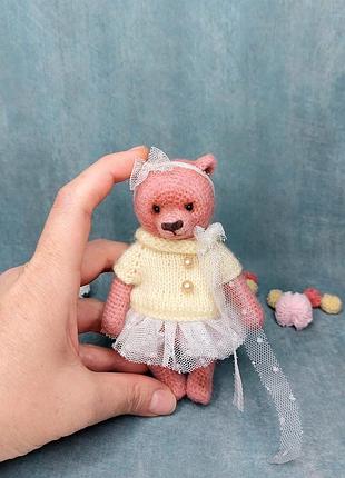 Вязаний мишка зефирка