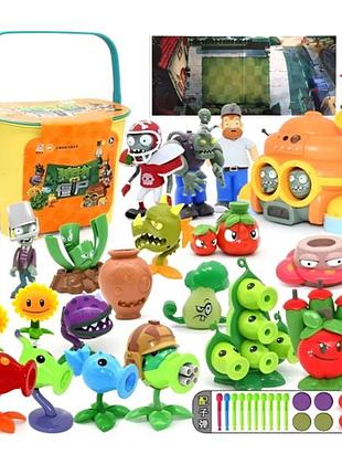 Набор игрушек plants vs zombies – коллекционные фигурки растений и зомби. двигающиеся игрушки pvz,