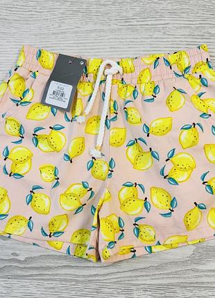 Шорти для дівчинки лимони primark 5-6 років 116 см 2