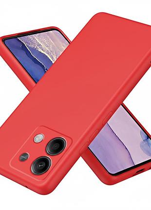 Чехол fiji full soft premium для poco x6 5g противоударный бампер с микрофиброй red