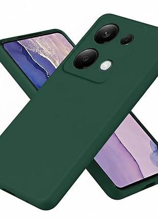Чехол fiji full soft premium для xiaomi redmi note 13 pro противоударный бампер с микрофиброй dark green